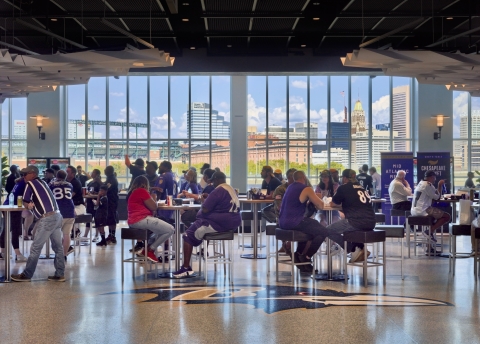 Club Level with skyline