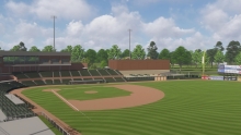 Rendering - Arthur W Perdue Stadium Performance Center Field View